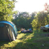 kamperend in Rusland, regio Lipetsk